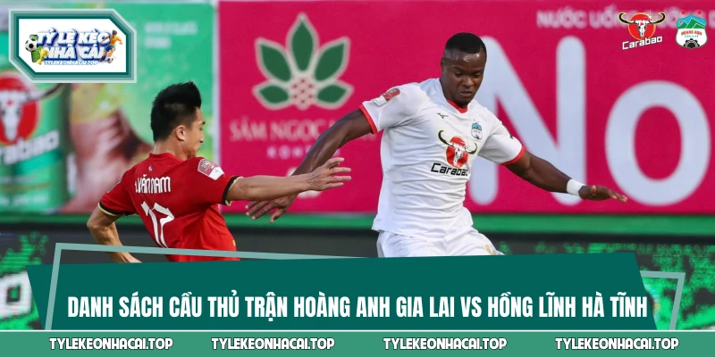 Danh sách cầu thủ trận Hoàng Anh Gia Lai vs Hồng Lĩnh Hà Tĩnh