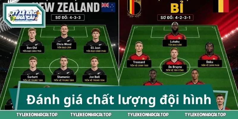 Đánh giá chất lượng đội hình New Zealand vs Bỉ